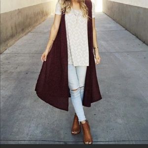 Lula roe brown sweater vest